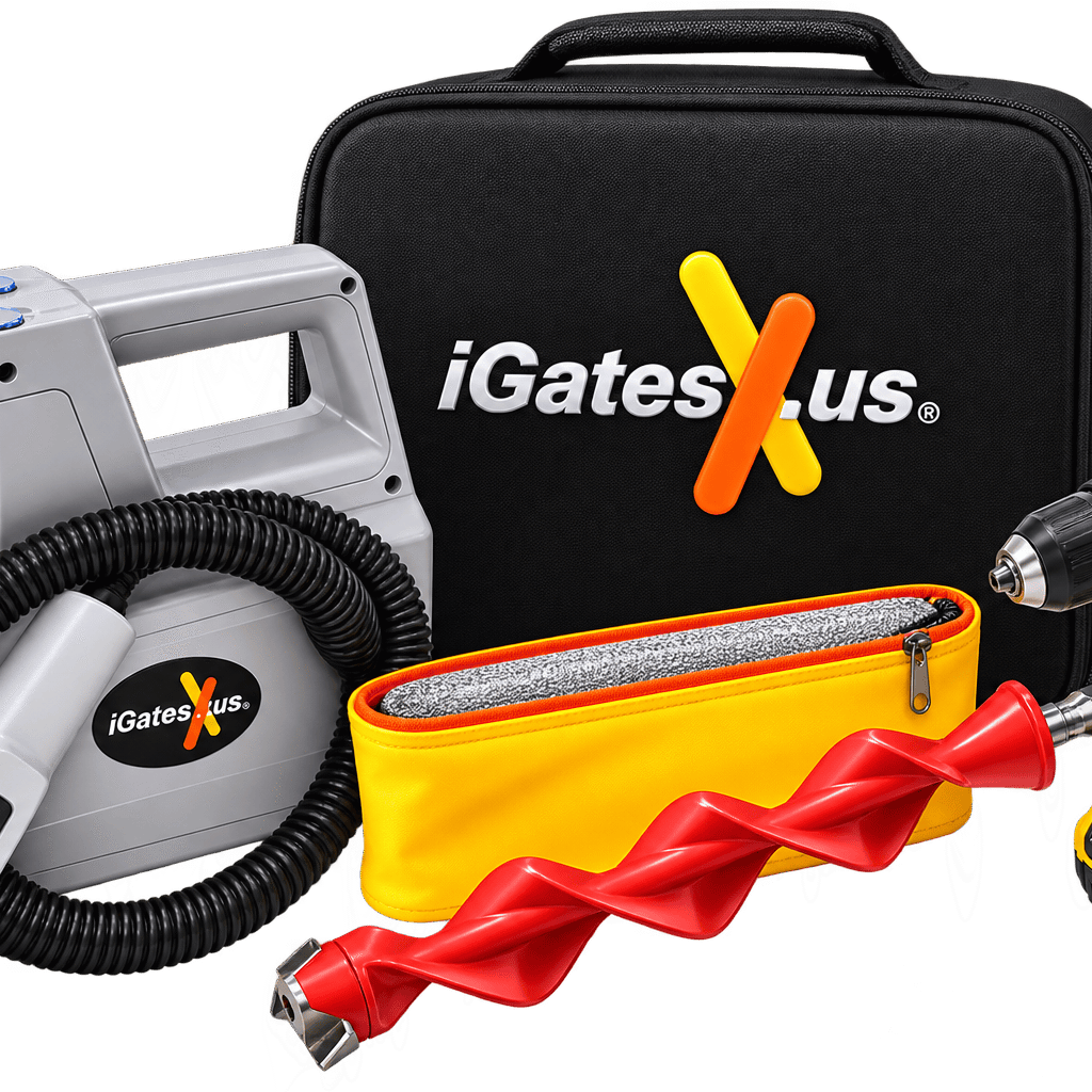 iGatesXus cordless drain auger kit with drill